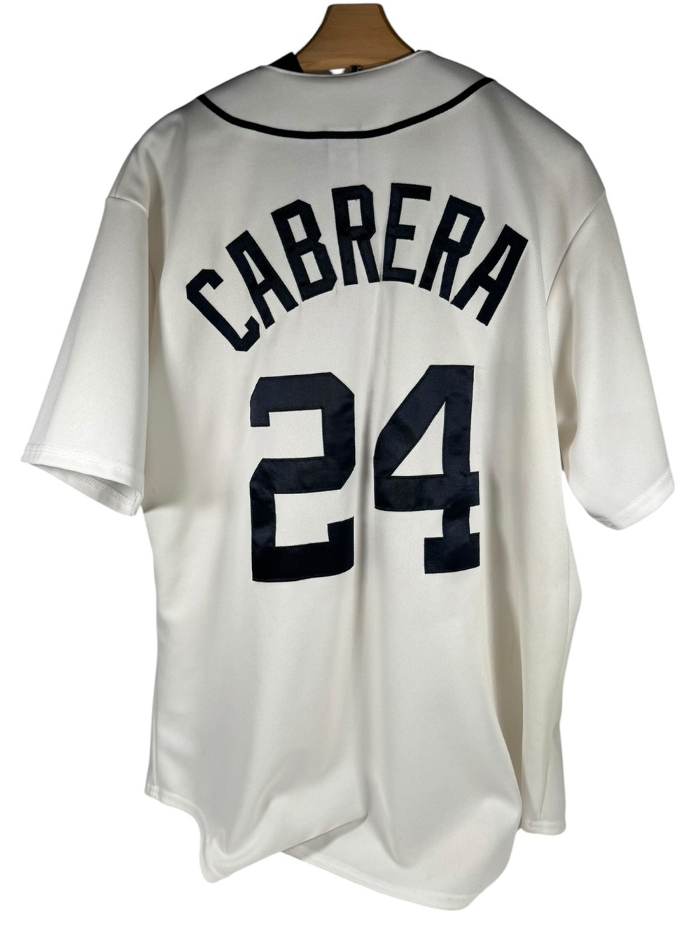 Miguel Cabrera Tigers Jersey Majestic Home White Mens Large MLB - Picture 4 of 5